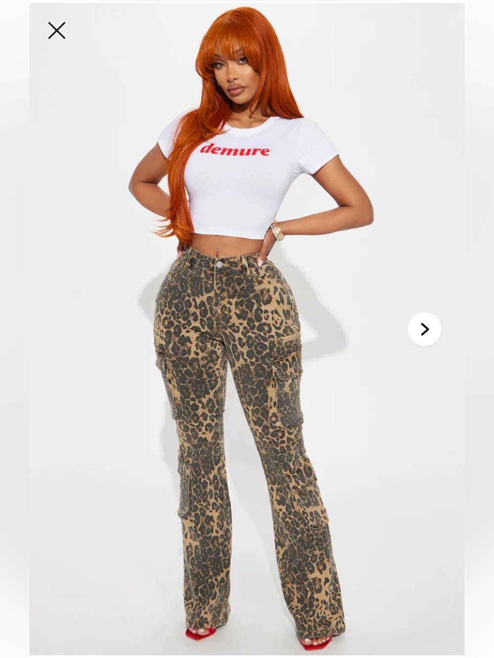 Fashion nova she’s a wild one cargo animal print flare jeans 3